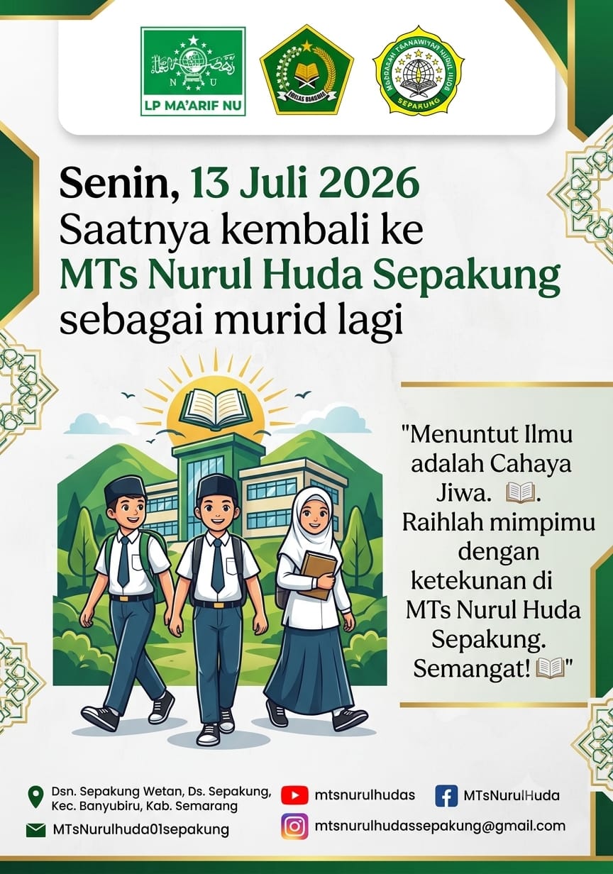 Informasi Masa Ta'aruf Murid Madrasah (MATAMUDA) MTs Nurul Huda Sepakung